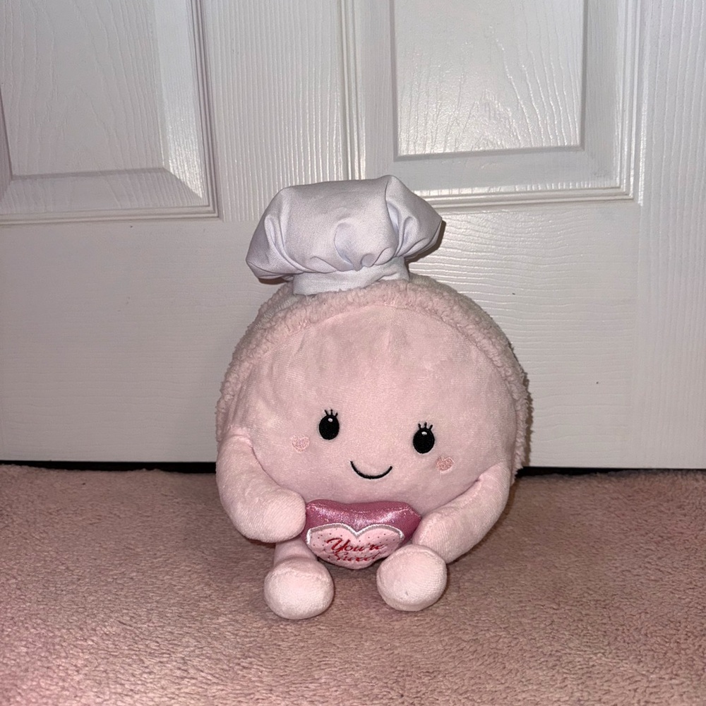 “You’re Sweet” Pink Macaroon Plushie